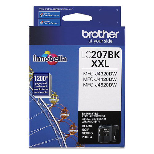 Brother LC207BK Innobella Super High-Yield Ink, 1,200 Page-Yield, Black