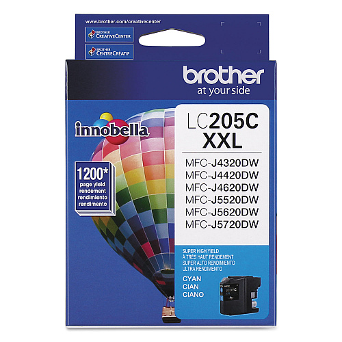 Brother LC205C Innobella Super High-Yield Ink, 1,200 Page-Yield, Cyan