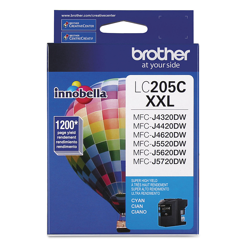 Brother LC205C Innobella Super High-Yield Ink, 1,200 Page-Yield, Cyan