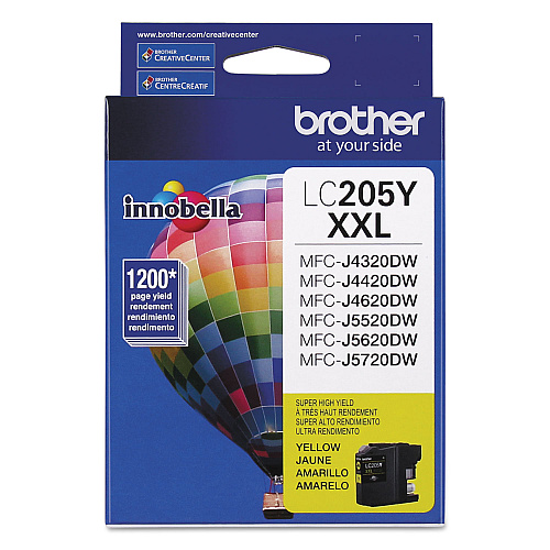 Brother LC205Y Innobella Super High-Yield Ink, 1,200 Page-Yield, Yellow