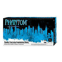 Phantom Latex Powder Free 6 Mil Exam Gloves Black Sm, Case Of 1000 (PHM912)