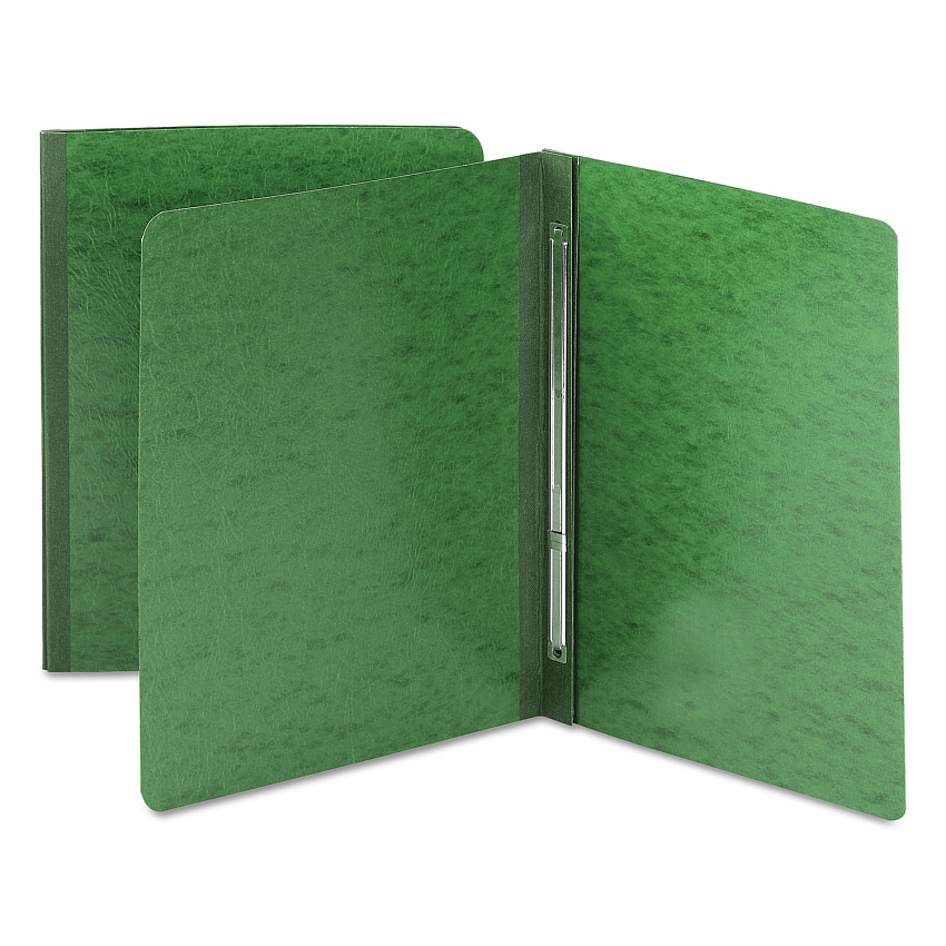 Smead Prong Fastener Premium Pressboard Report Cover, Two-Piece Prong Fastener, 3" Capacity, 8.5 x 11, Green/Green (81452)