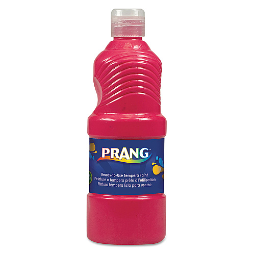 Prang Ready-to-Use Tempera Paint, Red, 16 oz Dispenser-Cap Bottle (21601)