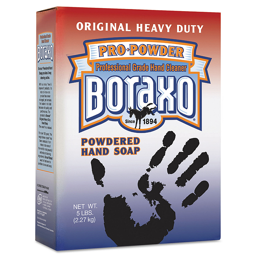 Boraxo Original Powdered Hand Soap, Unscented Powder, 5 lb Box (02203EA)