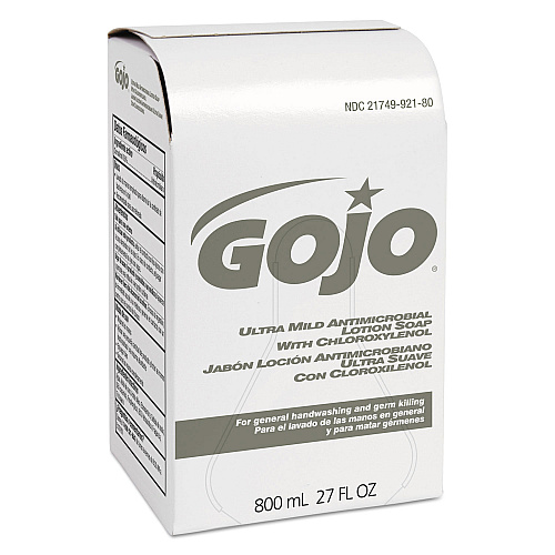 GOJO Ultra Mild Lotion Soap with Chloroxylenol Refill, Coconut Scent, 800 mL, 12/Carton (921212CT)