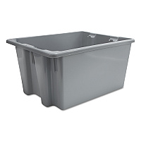 Palletote Box, 9.72 Gal, 19.5" X 15.5" X 10", Gray, 10/carton