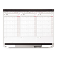 Quartet Prestige 2 Total Erase Three-Month Calendar, 36 x 24, White Surface, Graphite Fiberboard/Plastic Frame (CMP32P2)