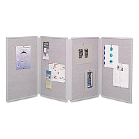 Quartet Tabletop Display Presentation Board, 72 x 30, Gray Surface, Gray Frame (773630)