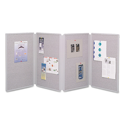 Quartet Tabletop Display Presentation Board, 72 x 30, Gray Surface, Gray Frame (773630)