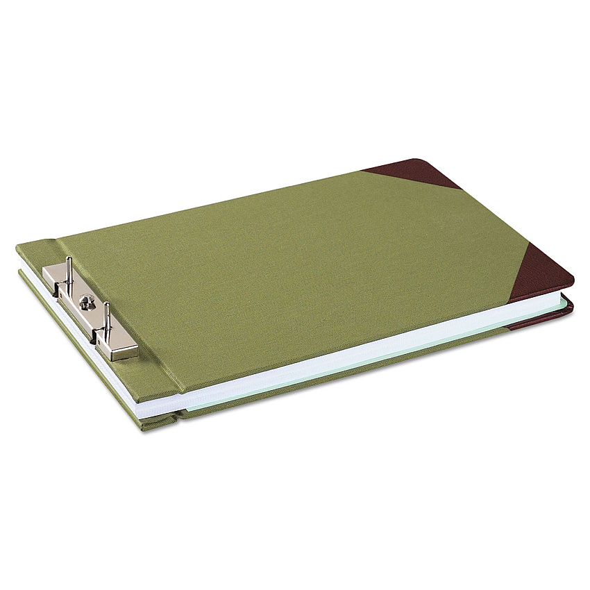 Wilson Jones Canvas Sectional Storage Post Binder, 2 Posts, 3" Capacity, 8.5 x 14, Green (27831)