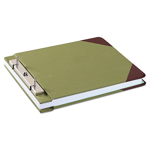Wilson Jones Canvas Sectional Storage Post Binder, 2 Posts, 3" Capacity, 8.5 x 11, Green (27827)