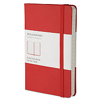 Moleskine Hard Cover Notebook, 1-Subject, Narrow Rule, Red Cover, (192) 5.5 x 3.5 Sheets (MM710R)