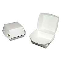 SCT Hamburger Clamshell, 4.37 x 4.37 x 3.37, White, Paper, 500/Carton (0705)