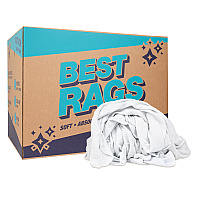 W51w New Washed White French Terry Cleaning Rags 50lb Box (N-W51W-50)