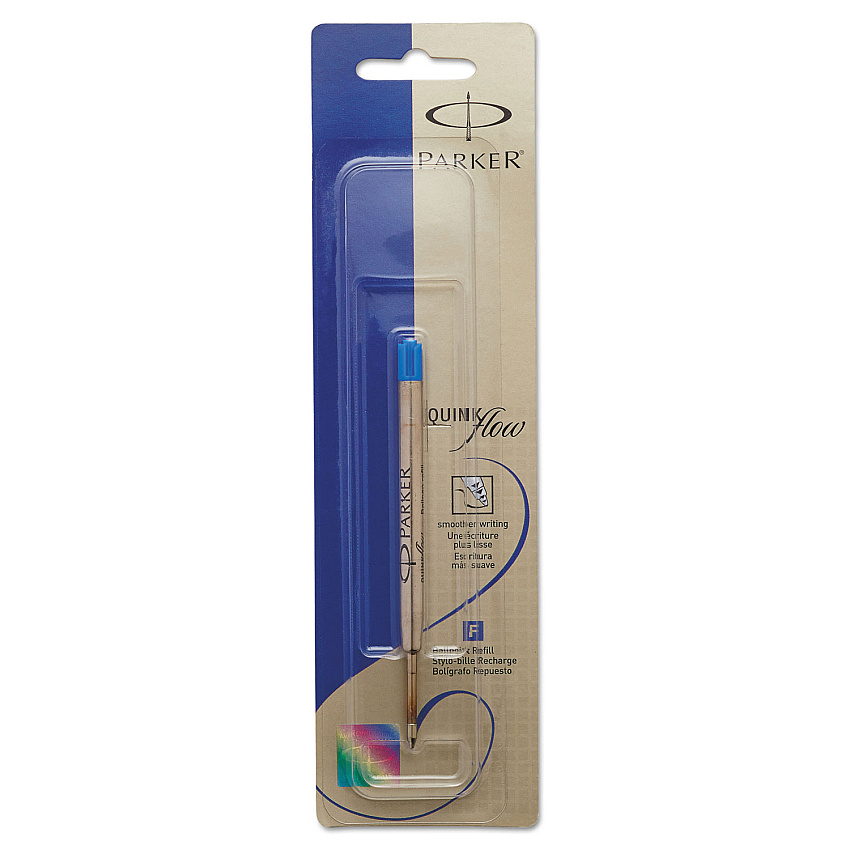 Refill for Parker Ballpoint Pens, Medium Conical Tip, Blue Ink (1950371)