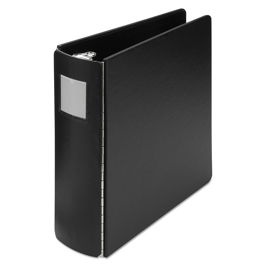 Wilson Jones Casebound Round Ring Binder, 3 Rings, 3" Capacity, 8.5 x 11, Black (34449NLH)