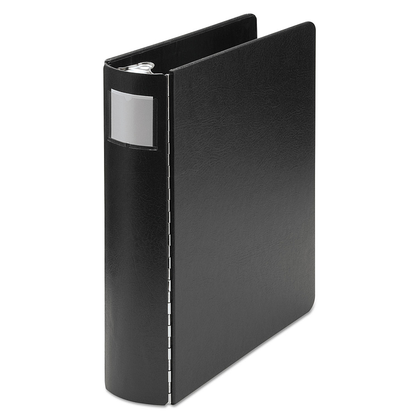 Wilson Jones Casebound Round Ring Binder, 4 Rings, 2" Capacity, 8.5 x 14, Black (34448L)