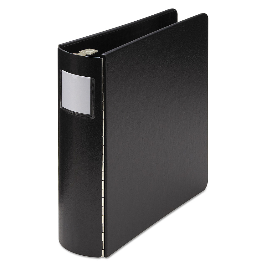 Wilson Jones Casebound Round Ring Binder, 3 Rings, 2" Capacity, 8.5 x 11, Black (34444L)