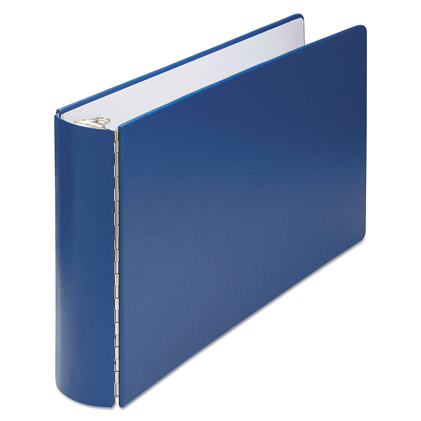 Wilson Jones Casebound Round Ring Binder, 3 Rings, 2" Capacity, 11 x 17, Blue (34690NB)