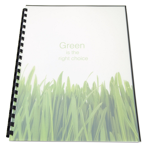 GBC 100% Recycled Poly Binding Cover, Frost, 11 x 8.5, Unpunched, 25/Pack (25817)