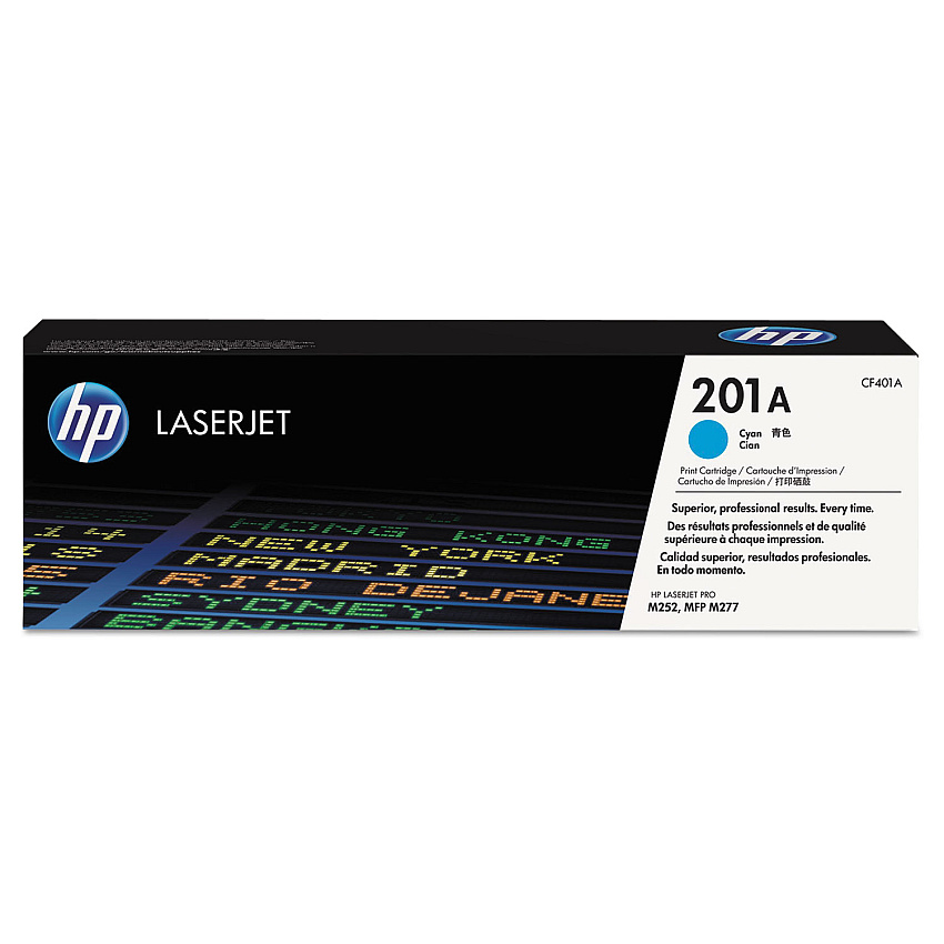 HP 201A, (CF401A) Cyan Original LaserJet Toner Cartridge
