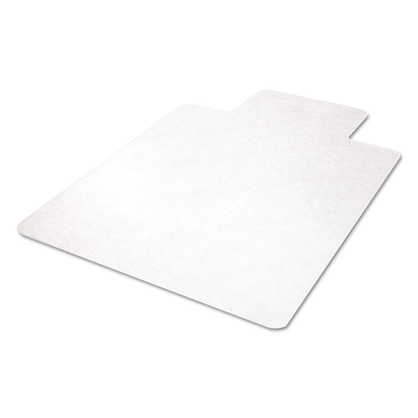 Deflecto EconoMat All Day Use Chair Mat for Hard Floors, Flat Packed, 45 x 53, Wide Lipped, Clear (CM21232)