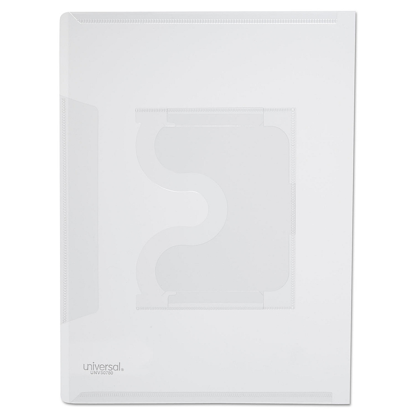 Universal Transparent Deluxe Locking Project Files with CD-ROM Holder, Letter Size, Clear, 25/Pack (UNV50780)
