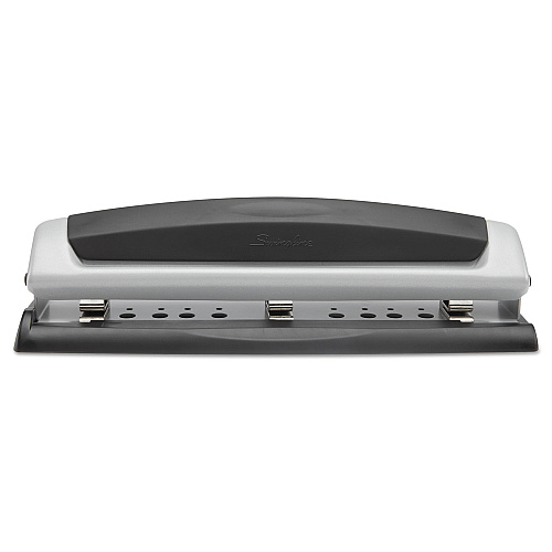 Swingline 10-Sheet Precision Pro Desktop Two- to Three-Hole Punch, 9/32" Holes (74037)