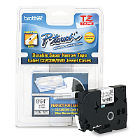 Brother TZ Super-Narrow Non-Laminated Tape for P-Touch Labeler, 0.13