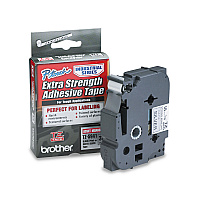 Brother TZ Extra-Strength Adhesive Laminated Labeling Tape, 0.7" x 26.2 ft, Black on Matte Silver (TZES941)