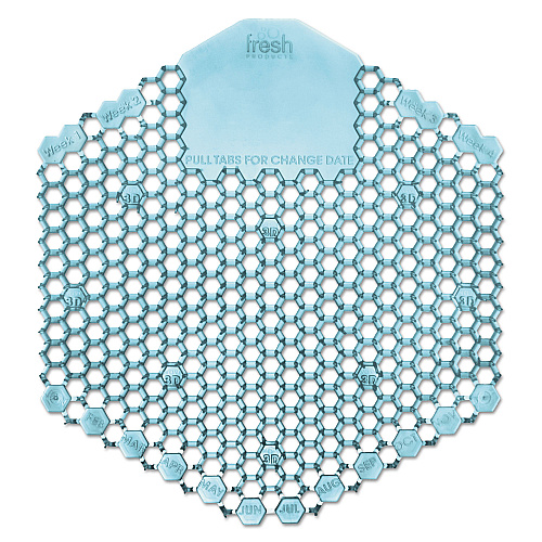 Fresh Products Wave 3D Urinal Deodorizer Screen, Ocean Mist Scent, Blue, 10 Screens/Box (3WDS60OMIBX)
