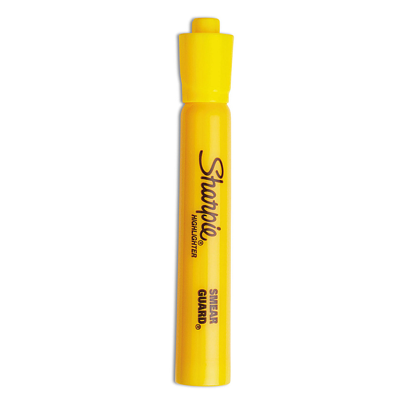 Sharpie Tank Style Highlighters, Yellow Ink, Chisel Tip, Yellow Barrel, Dozen (25005)