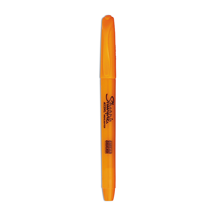 Sharpie Pocket Style Highlighters, Fluorescent Orange Ink, Chisel Tip, Orange Barrel, Dozen (27006)