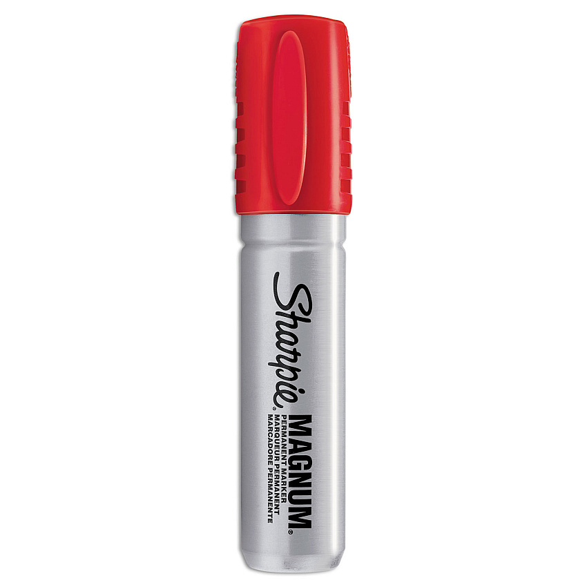 Sharpie Magnum Permanent Marker, Broad Chisel Tip, Red (44002)