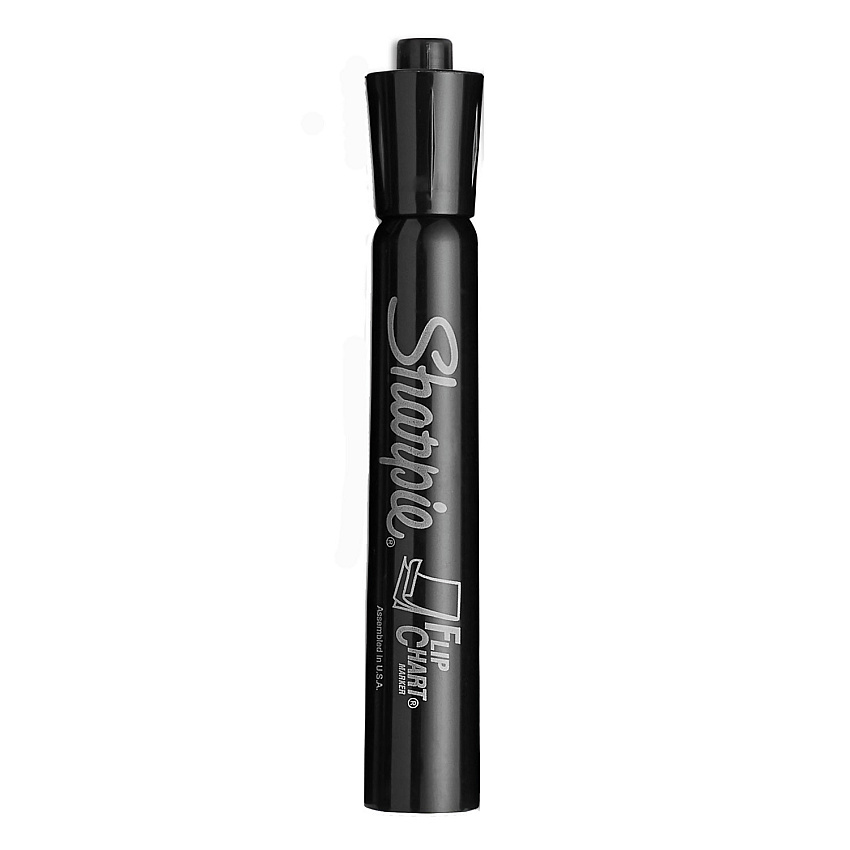 Sharpie Flip Chart Marker, Broad Bullet Tip, Black, 8/Pack (1760445)