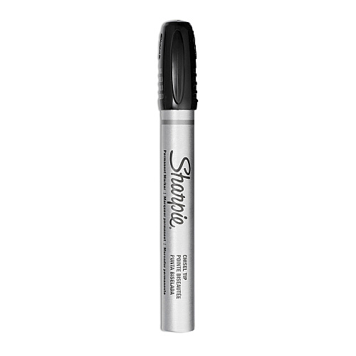 Sharpie Durable Metal Barrel Permanent Marker, Broad Chisel Tip, Black (1794224)