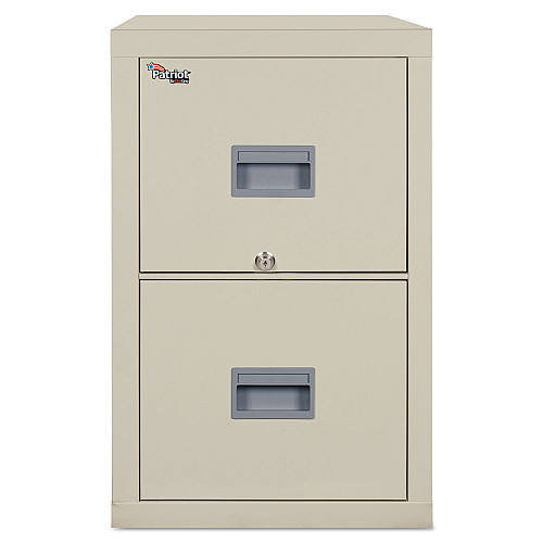 Patriot by FireKing Insulated Fire File, 1-Hour Fire Protection, 2 Legal/Letter File Drawers, Parchment, 17.75 x 25 x 27.75 (2P1825CPA)