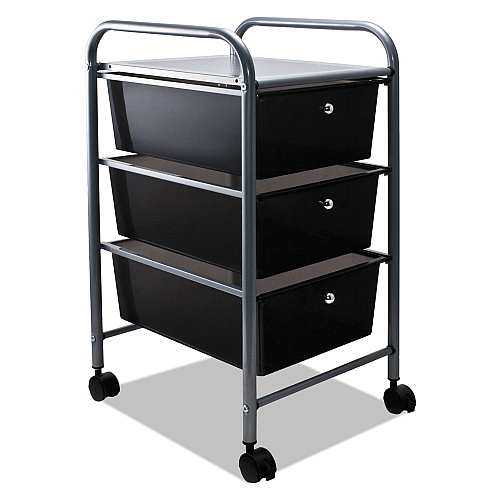 Advantus Portable Drawer Organizer, 13w x 15.38d x 25.88h, Smoke/Matte Gray (34006)