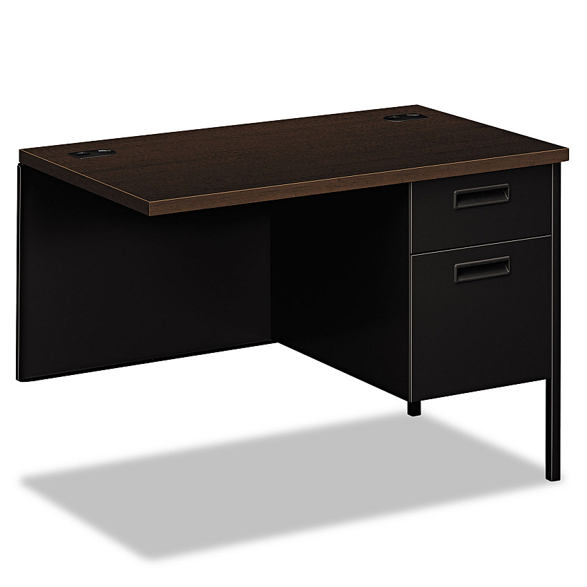 HON Metro Classic Series Workstation Return, Right, 42w x 24d x 29.5h, Mocha/Black (P3235RMOP)