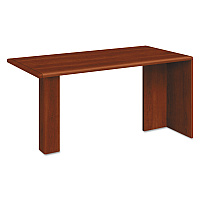 HON 10700 Series Peninsula with End Panel, Wood Support Column, 60w x 30d x 29.5h, Cognac (10726CO)