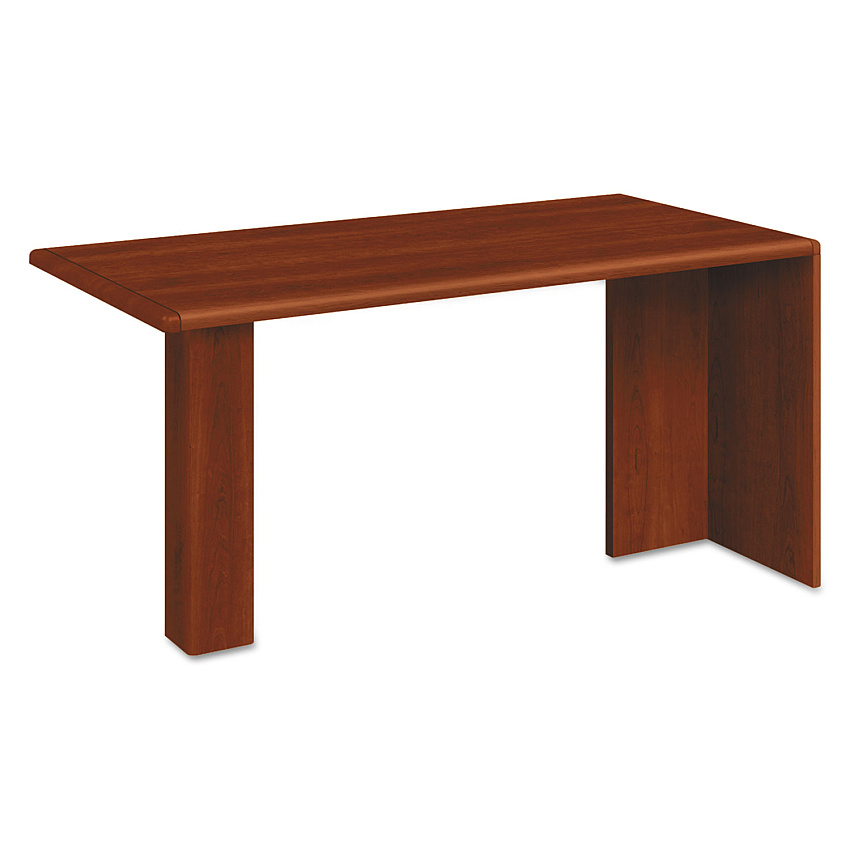 HON 10700 Series Peninsula with End Panel, Wood Support Column, 60w x 30d x 29.5h, Cognac (10726CO)