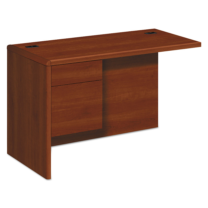 HON 10700 "L" Workstation Return, Left 3/4 Pedestal, 48w x 24d x 29.5h, Cognac (10716LCO)