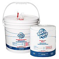 Touch Point Plus Disinfectant Wipes Large Roll With Dispenser Bucket, 8"x6", 900 Wipes/roll - 1 Roll (WD900B)