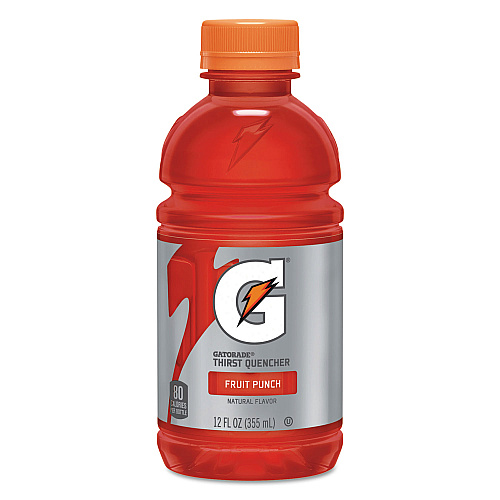 Gatorade G-Series Perform 02 Thirst Quencher, Fruit Punch, 12 oz Bottle, 24/Carton (12196)