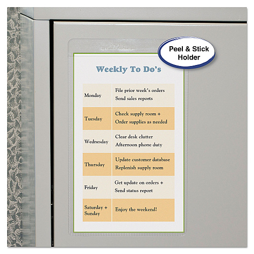 C-Line Self-Adhesive Shop Ticket Holders, Super Heavy, 25 Sheets, 5 x 8, 50/Box (70058)