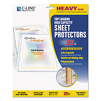 C-Line High Capacity Polypropylene Sheet Protectors, Clear, 50", 11 x 8.5, 25/BX (62020)