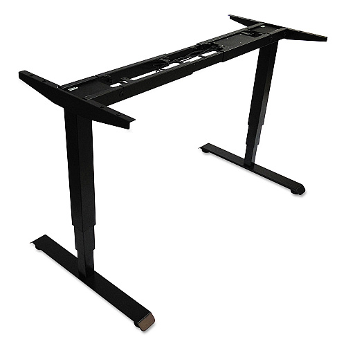 Alera AdaptivErgo Sit-Stand 3-Stage Electric Height-Adjustable Table Base with Memory Control, 48.06" x 24.35" x 25" to 50.7",Black (ALEHT3SAB)