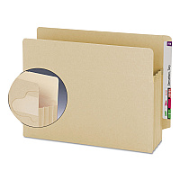 Smead Manila End Tab TUFF Pockets, 3.5" Expansion, Letter Size, Manila, 10/Box (75150)