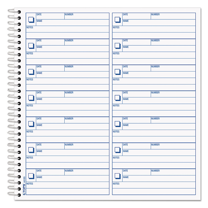 TOPS Voice Mail Message Book, One-Part (No Copies), 4 x 1.14, 14 Forms/Sheet, 1,400 Forms Total (44165)