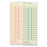 TOPS Time Clock Cards, Replacement for 10-100382/1950-9631, Two Sides, 3.5 x 10.5, 500/Box (1276)